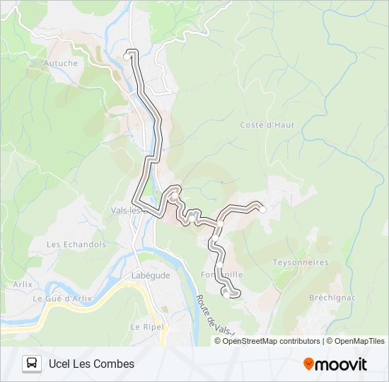 Mapa de 67 de autobús