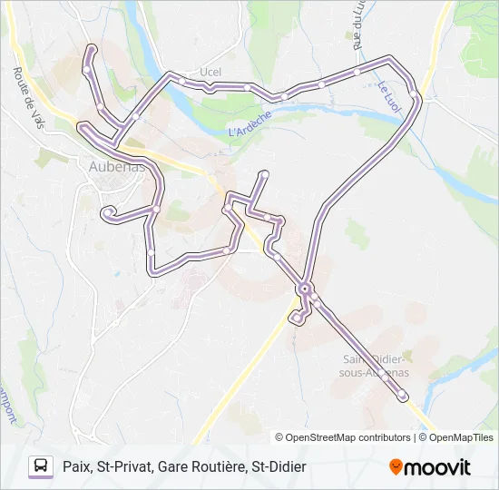 02A Bus Line Map