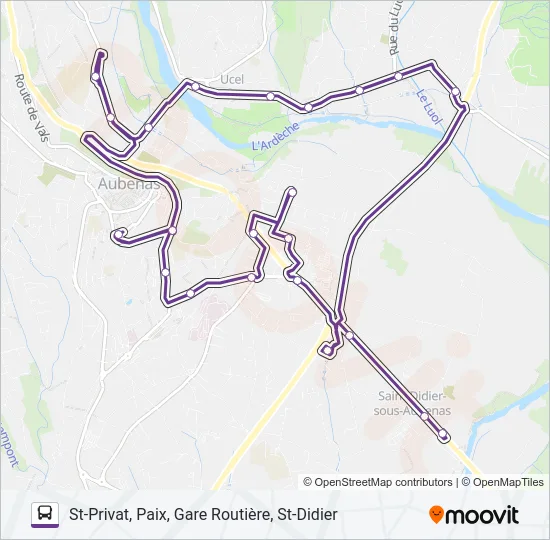 02B Bus Line Map
