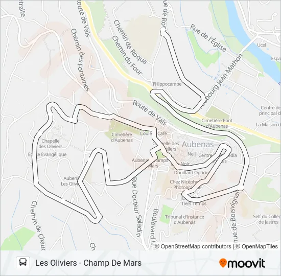 01EX Bus Line Map