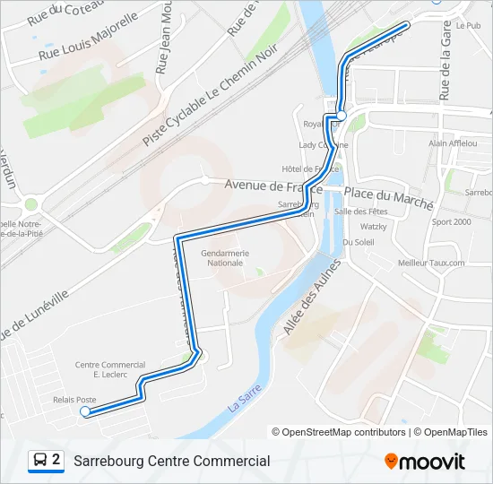 2 Bus Line Map