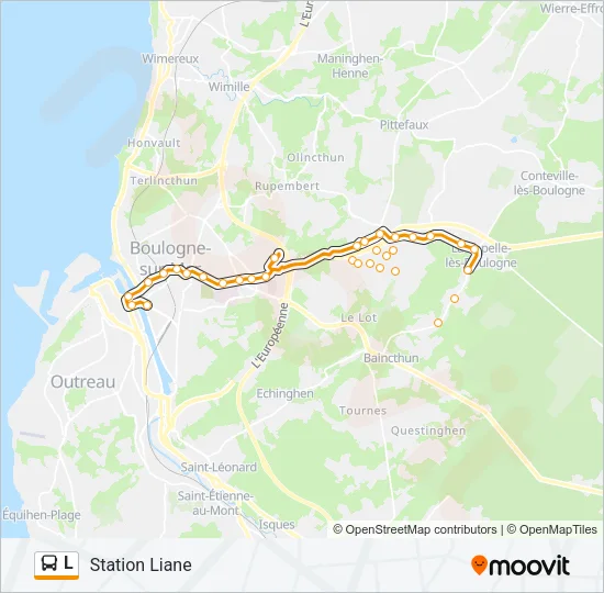 L Bus Line Map