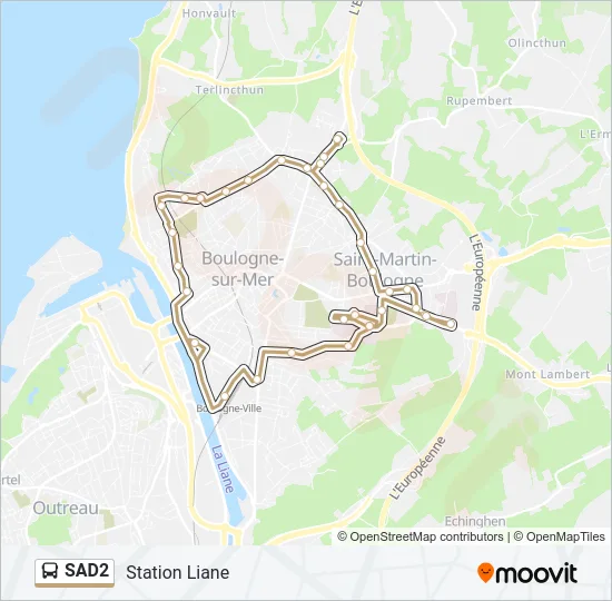 SAD2 Bus Line Map