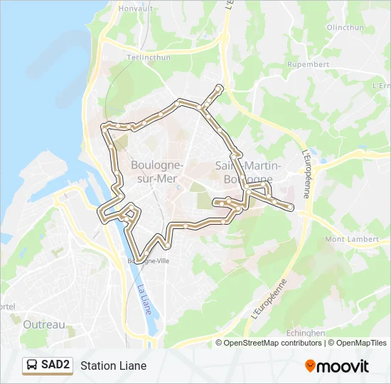 SAD2 Bus Line Map