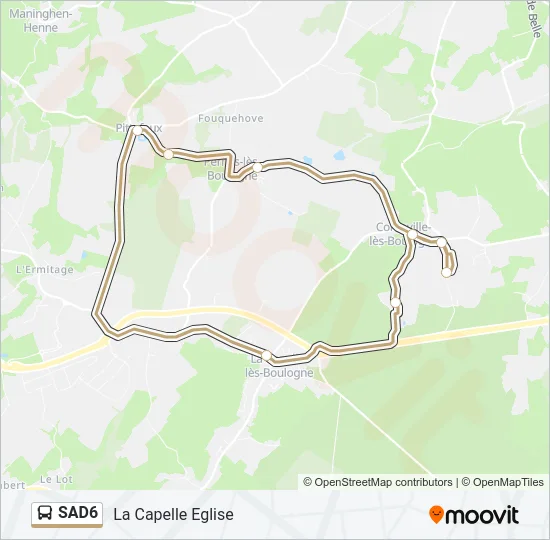 SAD6 Bus Line Map