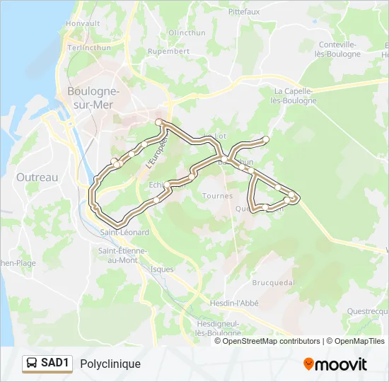 SAD1 Bus Line Map