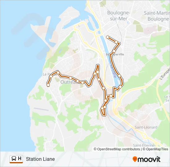 H Bus Line Map
