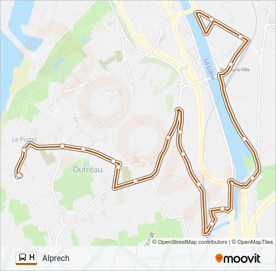 H Bus Line Map