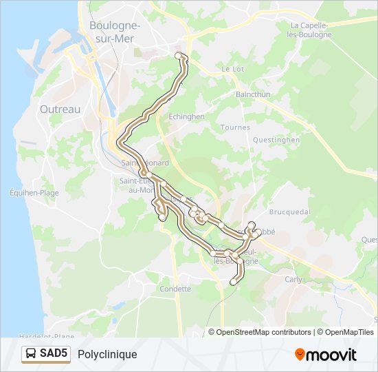 Mapa de SAD5 de autobús