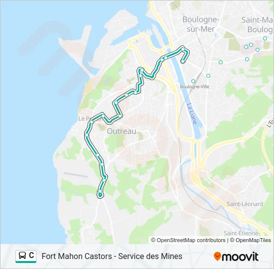 C Bus Line Map