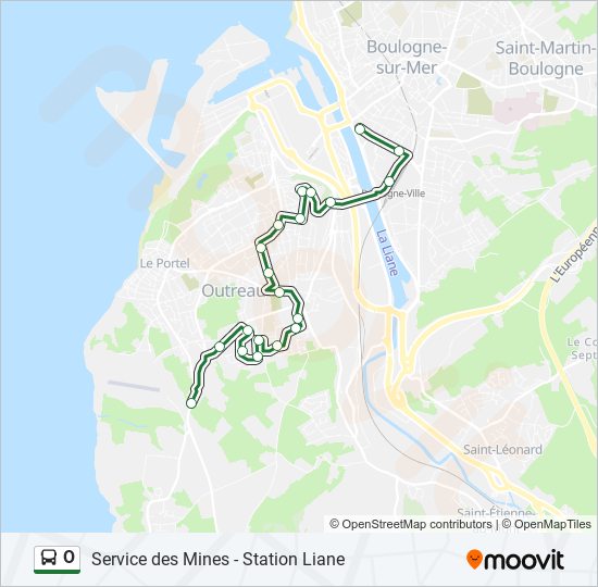 Mapa de O de autobús