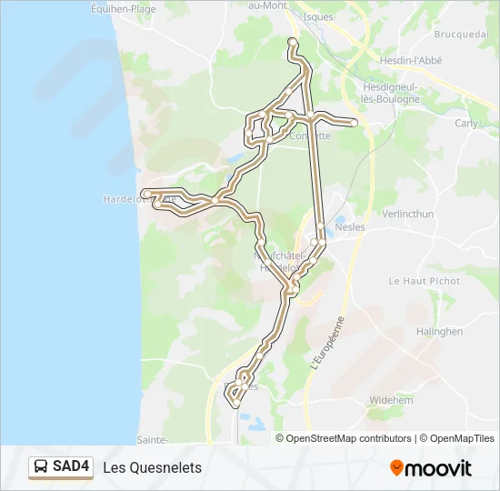 SAD4 Bus Line Map