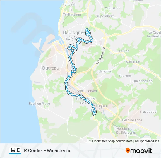 E Bus Line Map