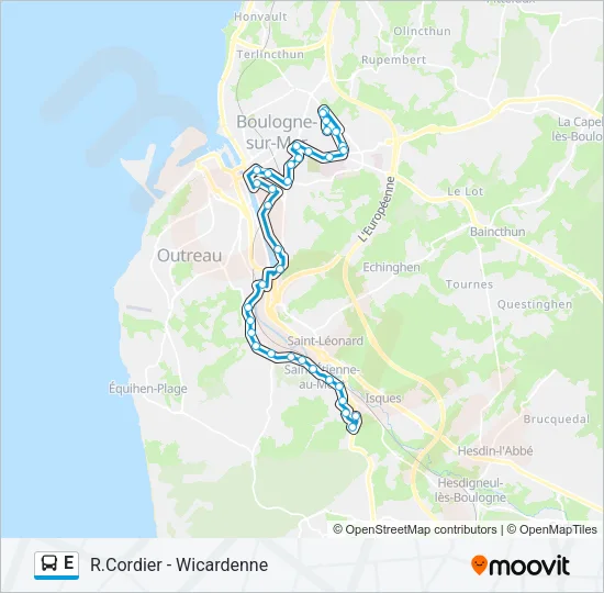 E Bus Line Map