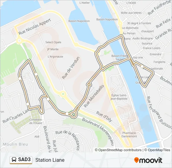 SAD3 Bus Line Map