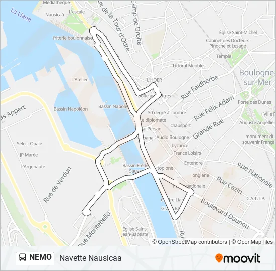 NEMO Bus Line Map
