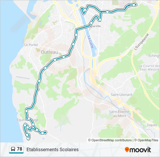 78 Bus Line Map