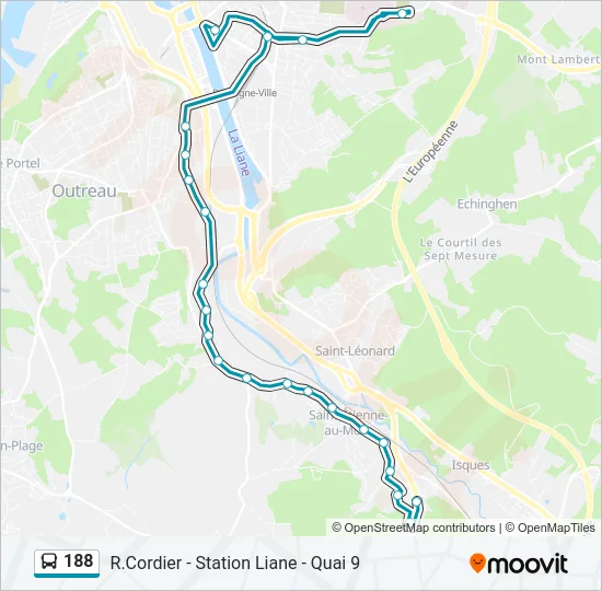 188 Bus Line Map