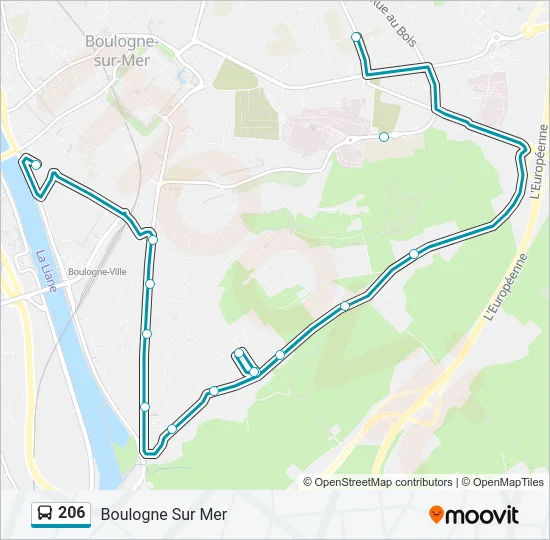 206 Bus Line Map
