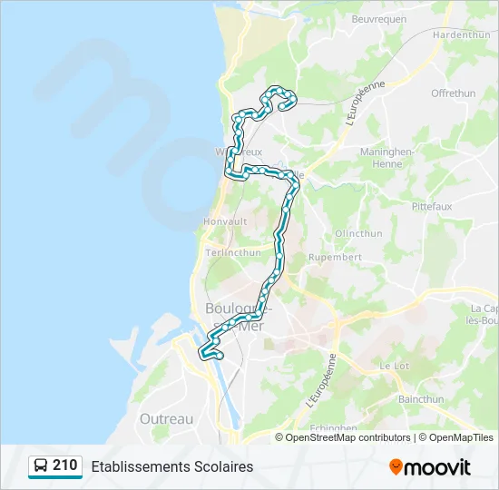 210 Bus Line Map