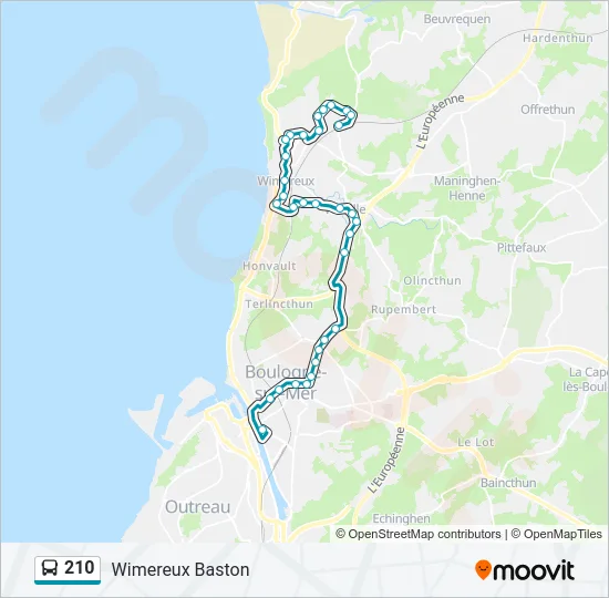 210 Bus Line Map