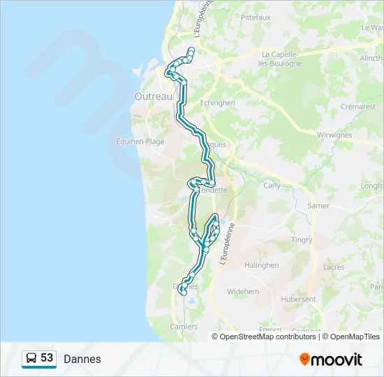 53 Bus Line Map