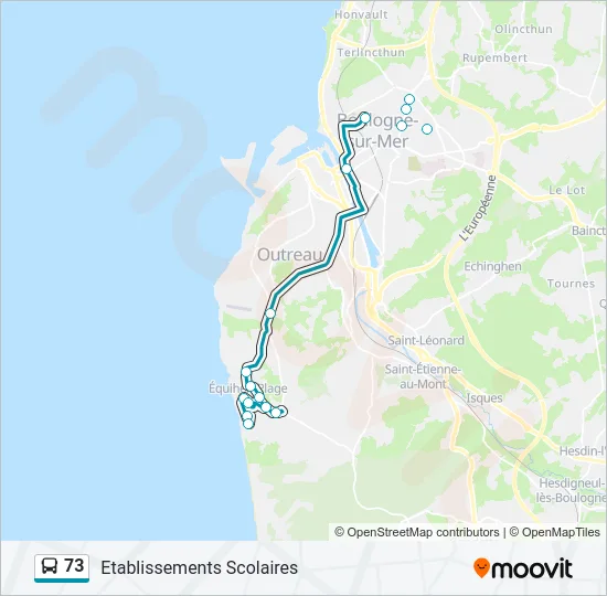73 Bus Line Map