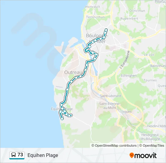 73 Bus Line Map