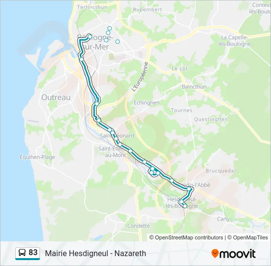 83 Bus Line Map