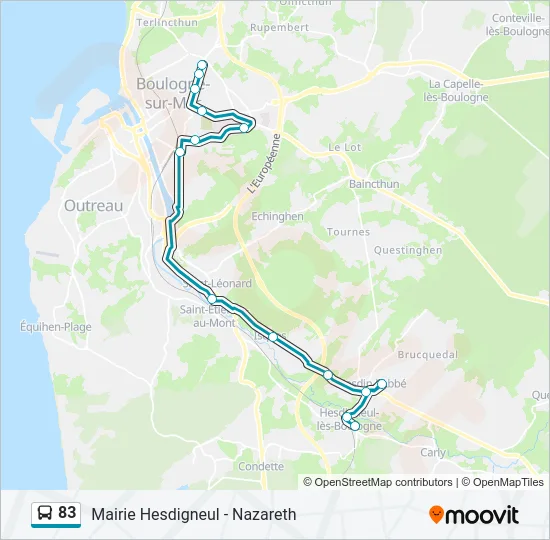 83 Bus Line Map