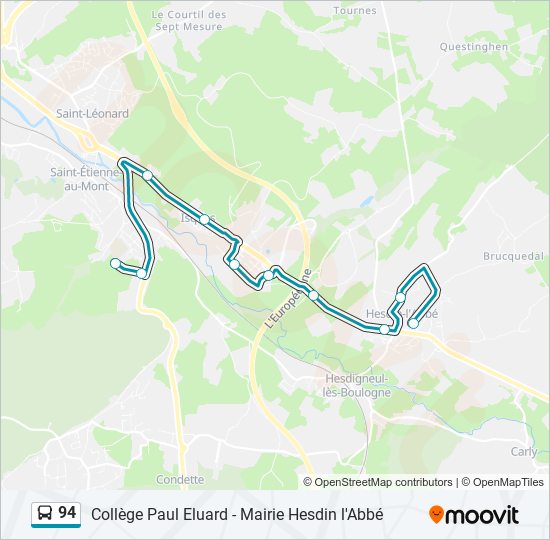 Mapa de 94 de autobús