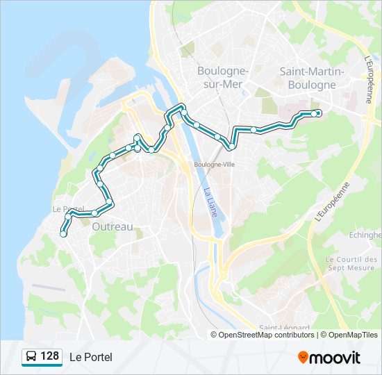 128 bus Line Map