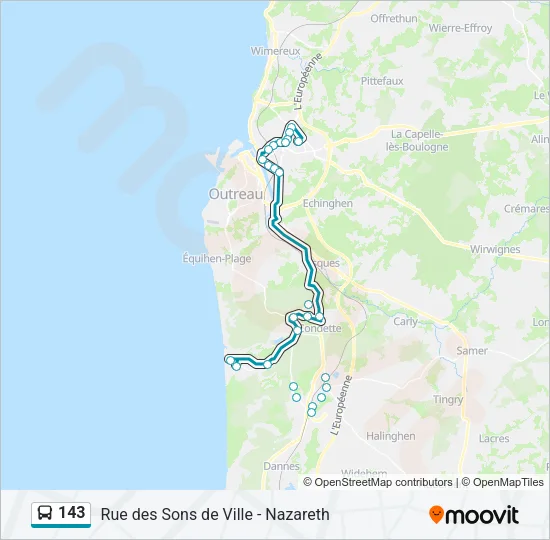 143 Bus Line Map
