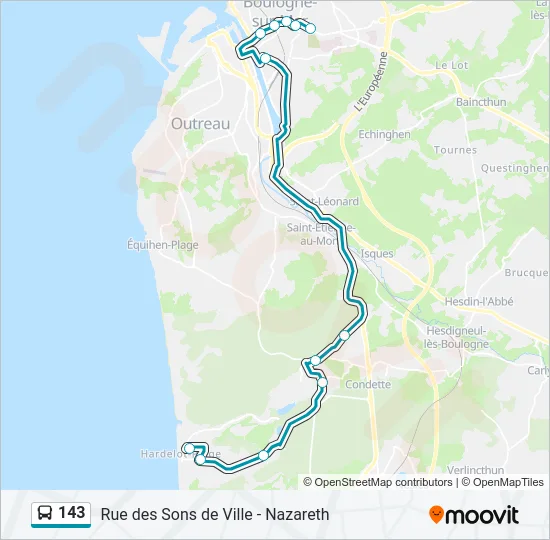 143 Bus Line Map