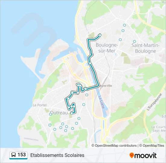 153 Bus Line Map