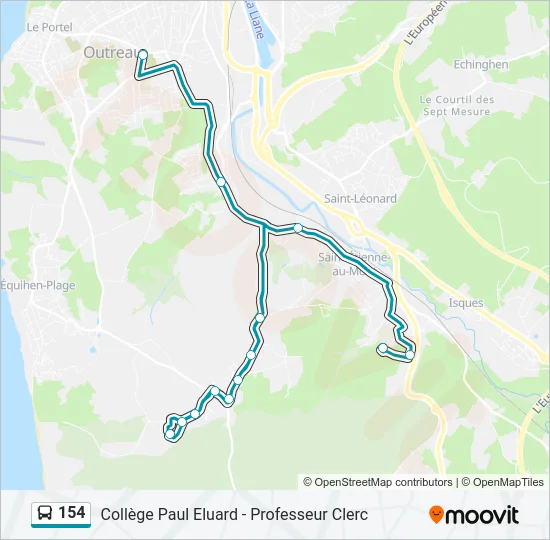 154 Bus Line Map