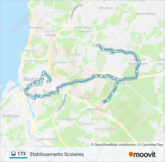 173 Bus Line Map