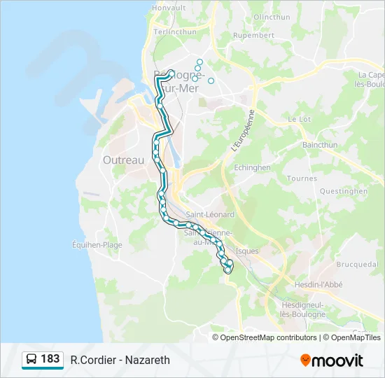 183 Bus Line Map