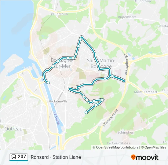 207 Bus Line Map