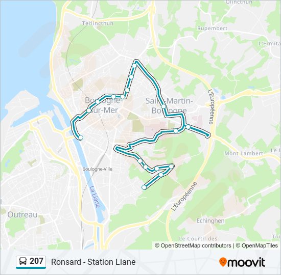 207 bus Line Map