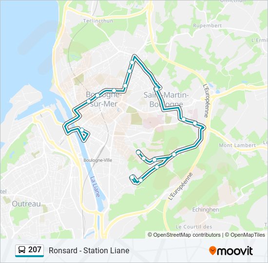 207 bus Line Map