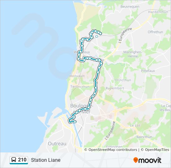 210 bus Line Map