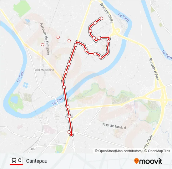 C Bus Line Map