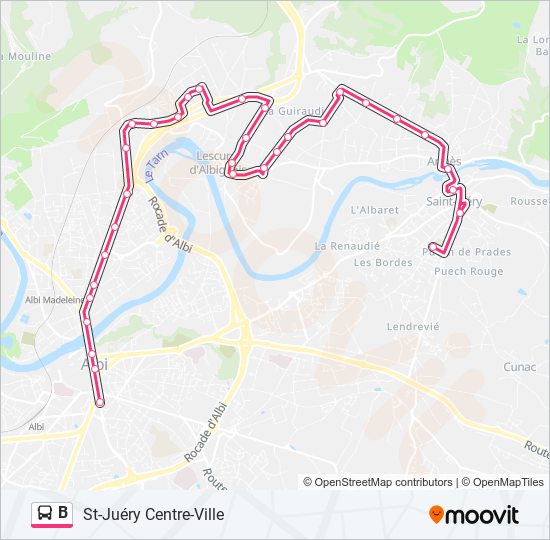 Mapa de B de autobús