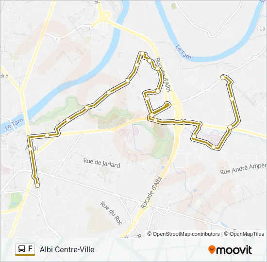 F Bus Line Map