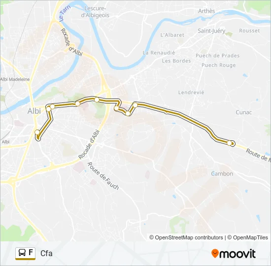 F Bus Line Map