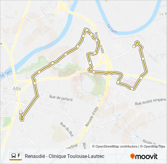 F Bus Line Map