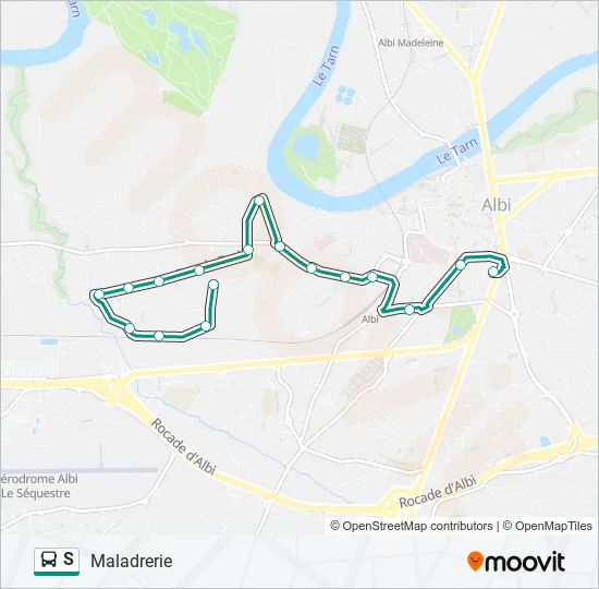 S Bus Line Map