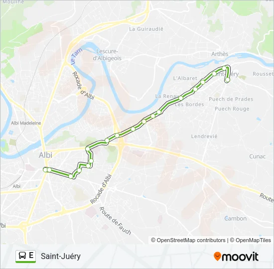 E Bus Line Map