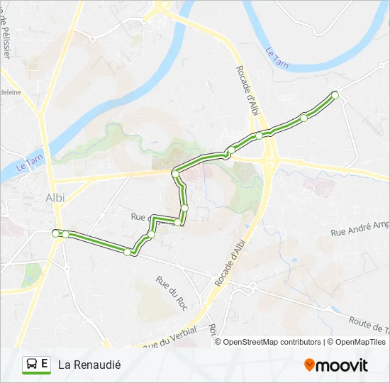 E Bus Line Map